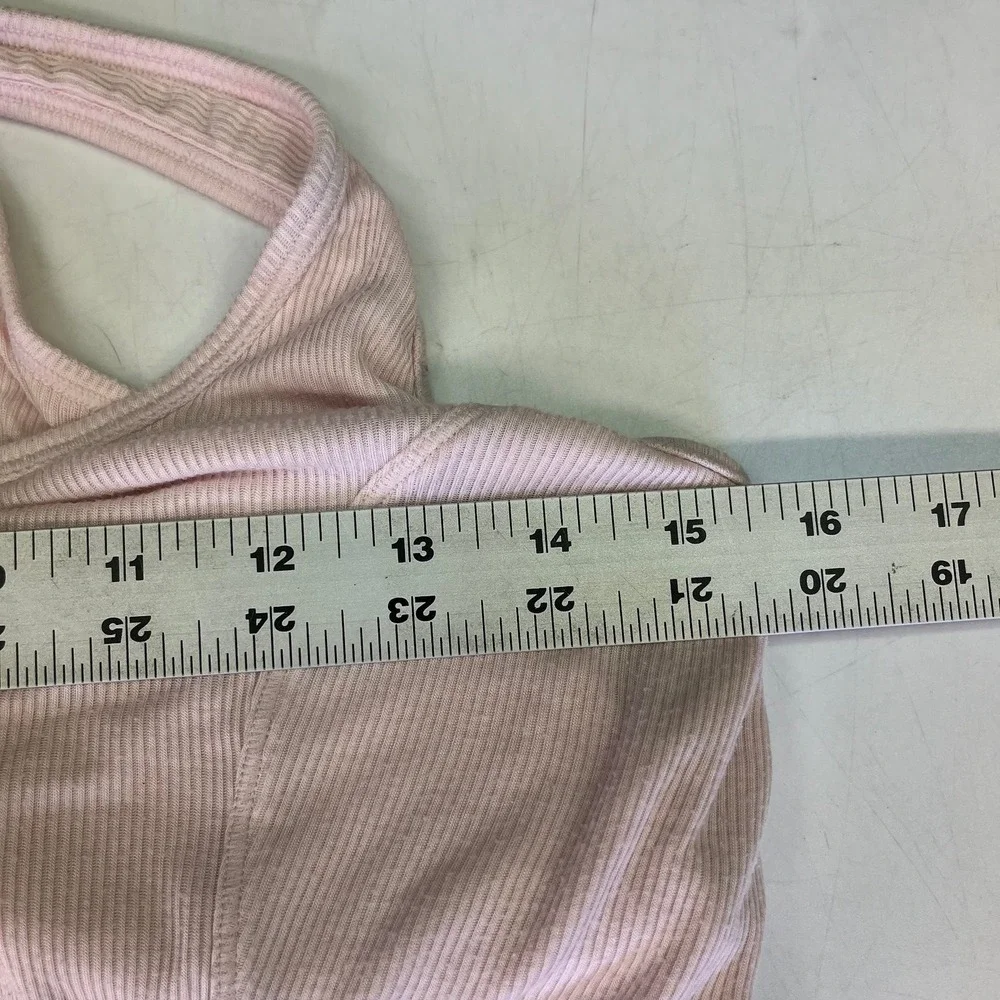 True & Co Womens Ribbed Crisscross‎ Back Sports Bra Yoga Top Athleisure Size XL - Picture 13 of 14